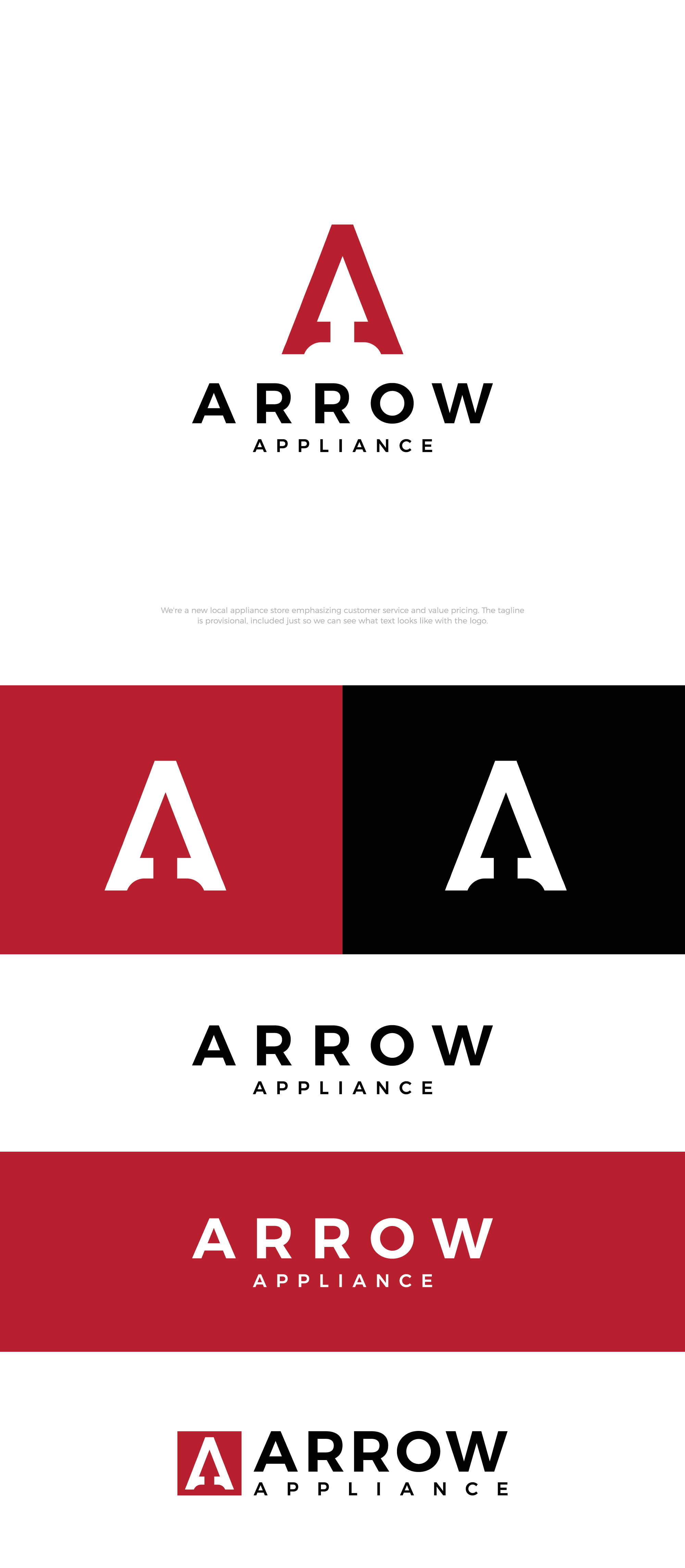 Arrow Appliance — Modern Minimalist Logo Design 3d animation branding graphic design logo motion graphics ui