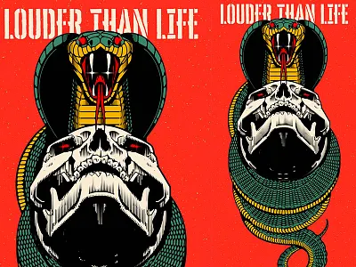 Artwork for Louder Than Life 2025 cartoon character design festival graphic design illustration music skull snake vector