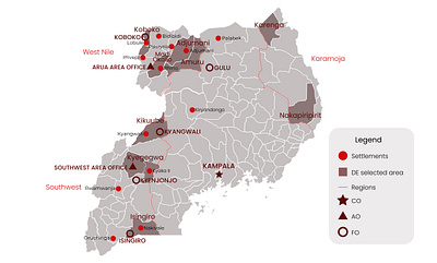 Uganda Map colors design graphic design icons map