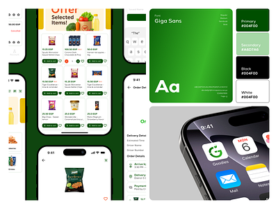Goodies - Grocery Shopping App branding logo redesign ui ux