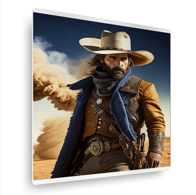 Vertical Metal Poster - Western Era Art 1 western and country