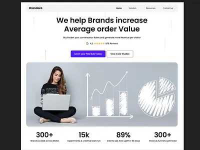 Brandora — Marketing Agency Website figma design landing page ui ui design uiux
