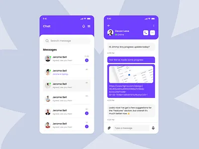 Mobile Chat App Design – Smooth Experience & Minimal UI chatting app interface