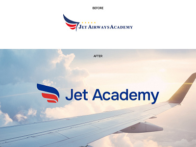 Jet Academy redesign academy air airways before and after brand design brand identity branding design jet logo logo redesign redesign