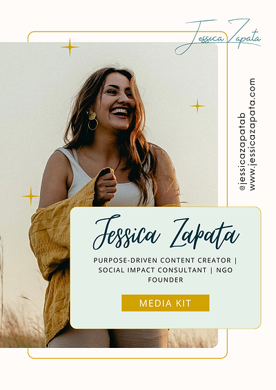 Jessica Zapata Media Kit branding colors design elements graphic design influencer media kit portfolio social media