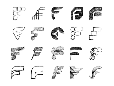 F letter sketches branding design f graphic design identity letter logo mark sketch