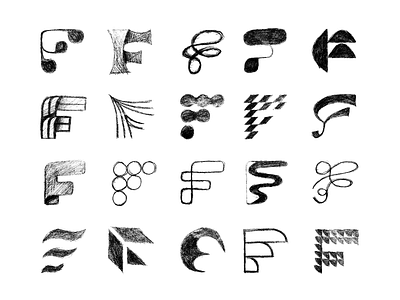 F letter sketches branding design f graphic design identity letter logo mark sketch