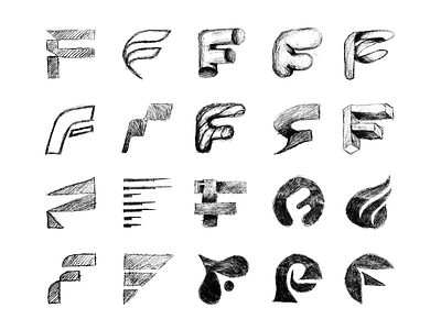 F letter sketches branding design f graphic design identity logo mark sketch