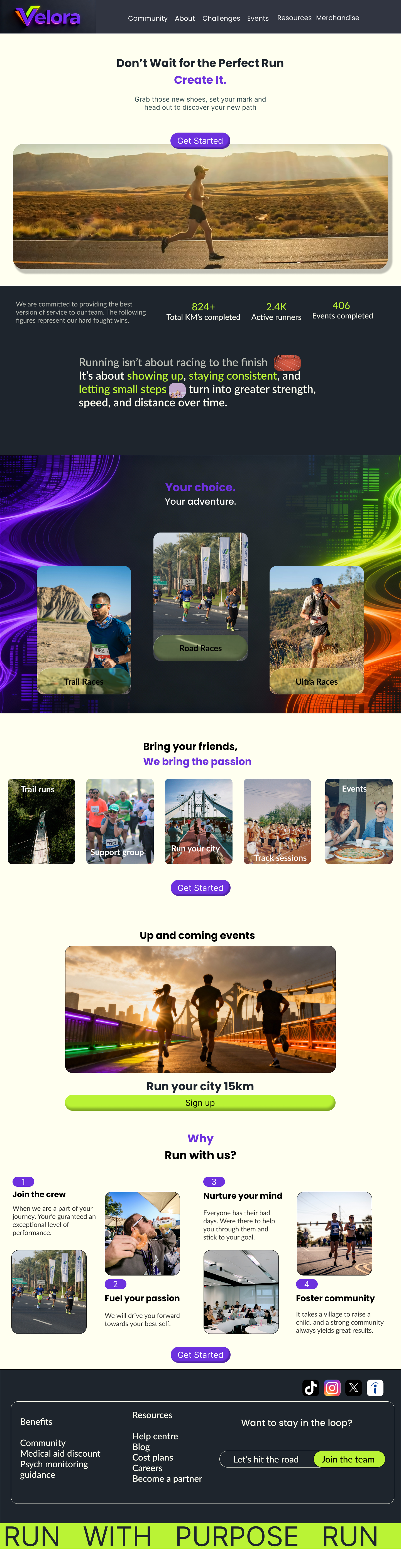 Introducing Velora - Transform Your Running Journey. artistwebsite casestudyredesign design designcritique designevolution designmentorship designthinking feedbackwelcome illustration running ui