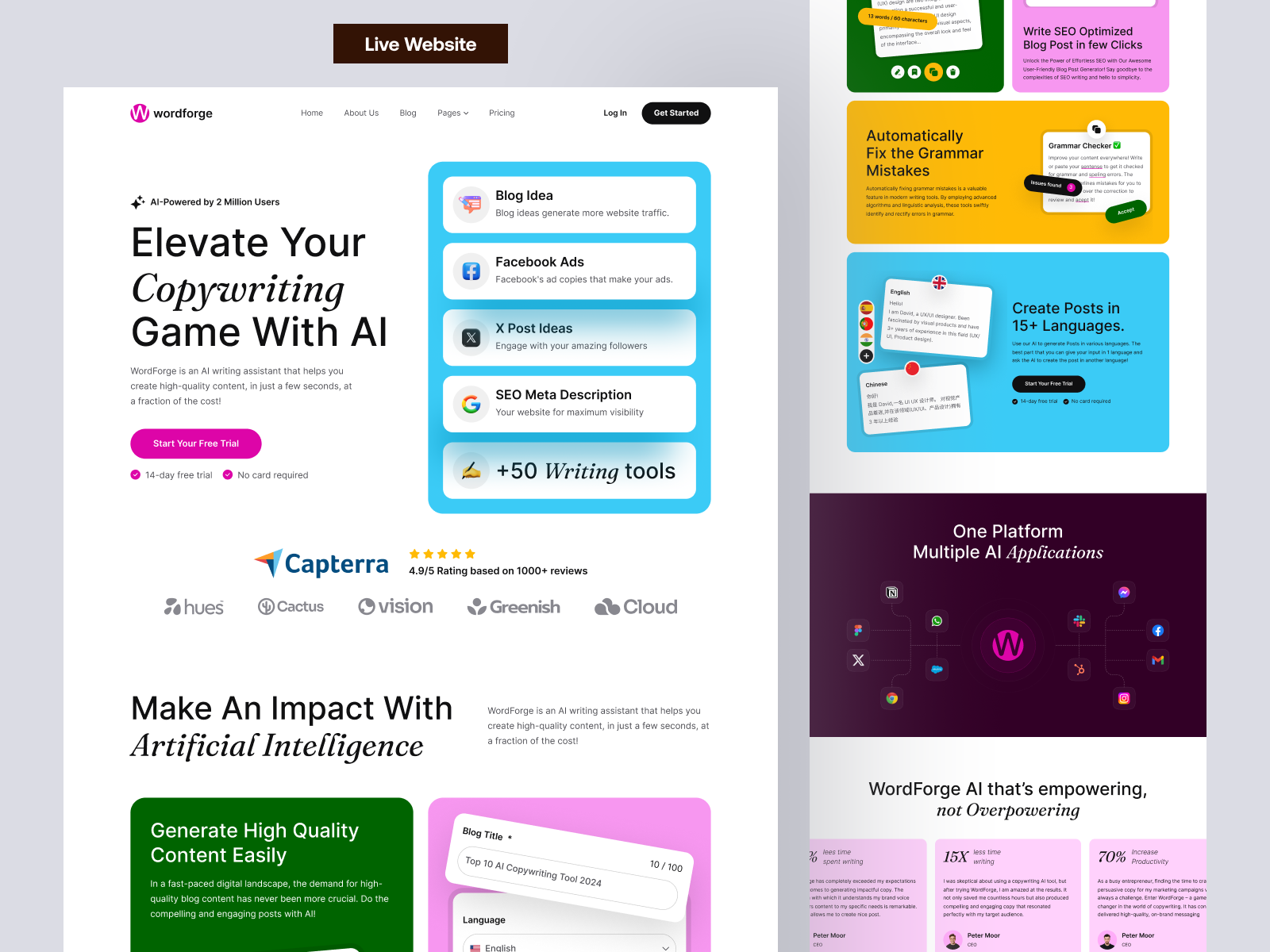 AI Copywriting Website ai ai assistance ai blog writer ai copyrighter ai landing page ai website ai website for blog ai writer copywriter copywriting corporate website custom code custom website quickframe website