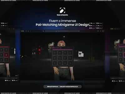 Immense Pair Matching Minigame UI I Gta V illustration