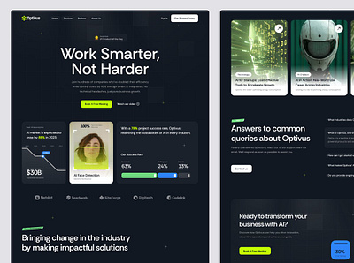 Tech Company Landing Page Design branding design figma framer illustration landing page modern page design tech ui uiux web design website design