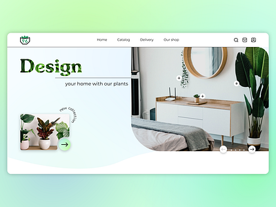 Landing page concept. Plant store design graphic design landing ui ux web