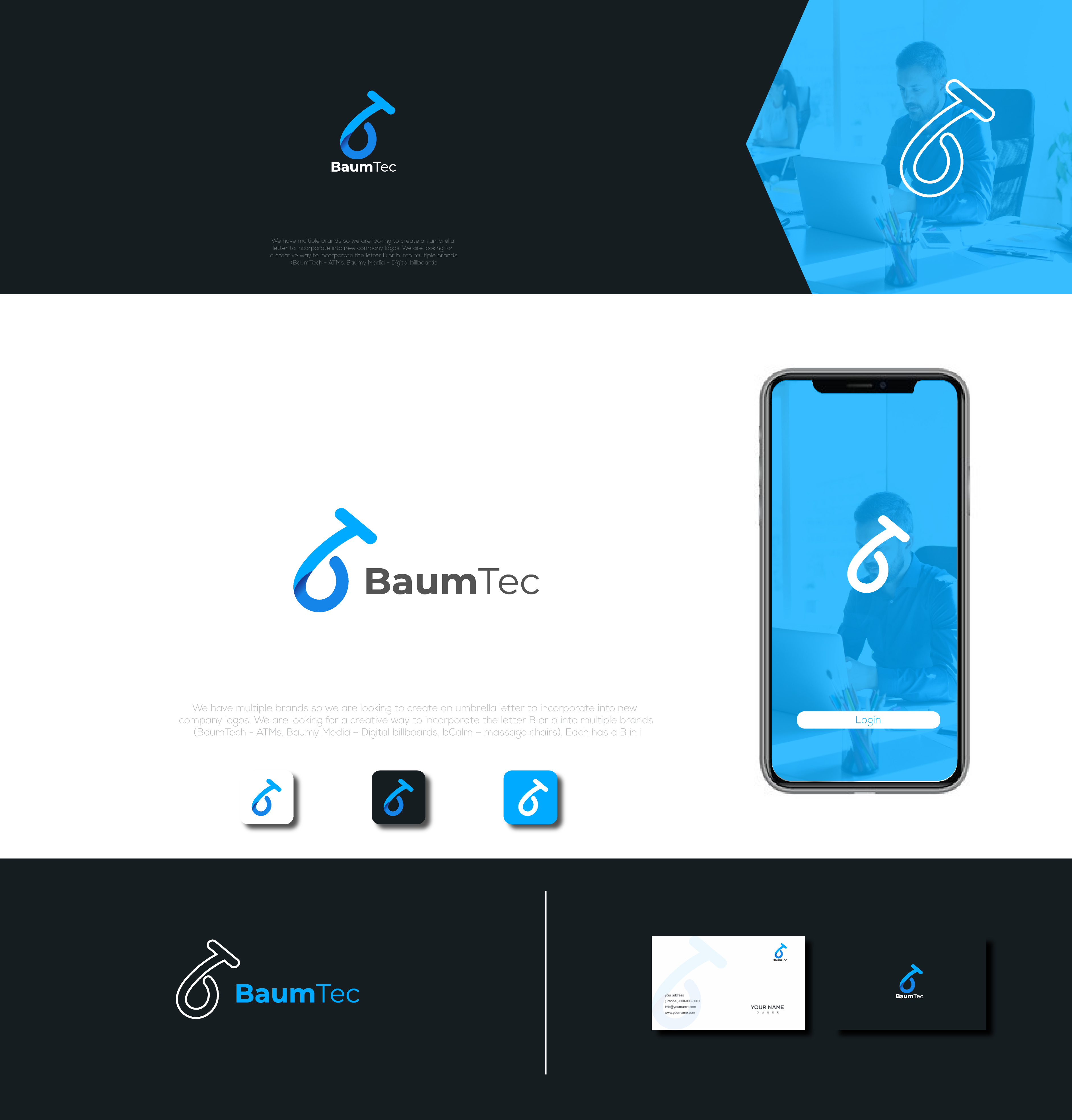 Baum Tec Logo Design 3d logo animation branding busnes logo design graphic design green health icon illustration logo premeume logo tec logo ui viral logo