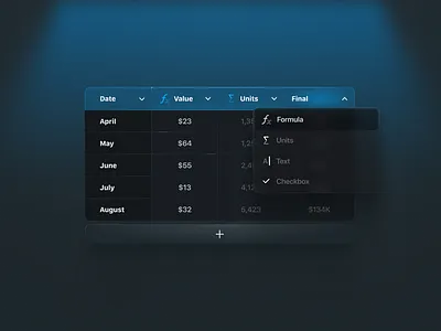📊 Dark Mode Table UI – Interactive Data Grid data visualization