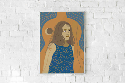 Joan Baez retro portrait digitalart graphic design illustration joanbaez joanbaezportrait portrait portraitart retro retrodesign retroportrait retrostyle retrowallart wallart