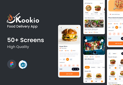 Kookio – Food Delivery App app branding foodapp kookio ui