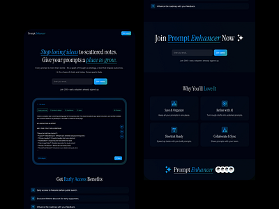 Prompt Enhancer aitools designinspiration productdesign productivitydesign promptengineering promptenhancer saasdesign uiux