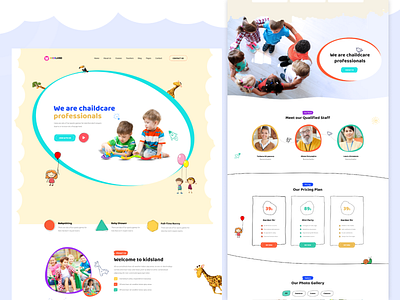 kindergarten Figma Template creative design kids app kindergarten preschool uiux design
