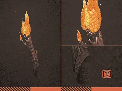 Torch campfire canadian artist digital art explore fire light nature retro torch vintage yeg