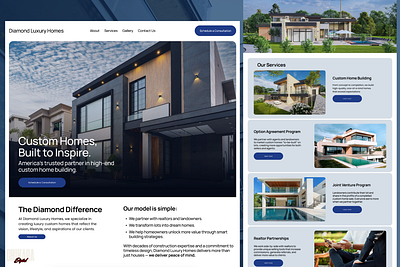 Home Builder Website Mockup — Clean Squarespace Design branding graphic design squarespace squarespaceexpert squarespacewebdesign webdesign