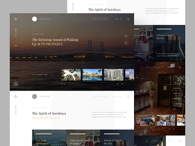 Surabaya Waterfront Resort branding dailyui design homepage landing page luxury minimalist property resort typography ui uidesign ux web design website website design