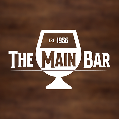 The Main Bar Logo Concept bar logo concept