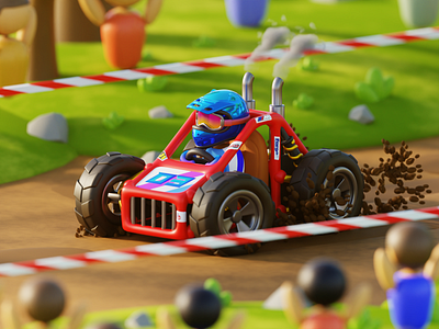 Buggy Race 3d animation branding graphic design logo motion graphics ui