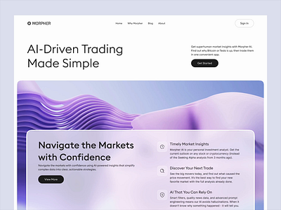 AI Trading Landing Page ai ai trading bitcoin blockchain crypto crypto trading cryptocurrency exchange finance fintech forex landing page landingpage trading trading ui ui design ux design web design web3