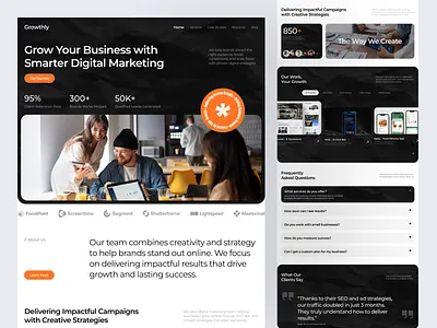Digital Marketing Agency Website agency analytics branding business creative agency design digital marketing landing page market marketing marketing campaign template ui ux website