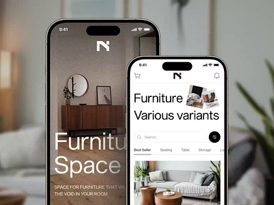 Nanspace - Funiture Shop Mobile App branding dashboard design furniture graphic design illustration logo mobile app ui ux web design website