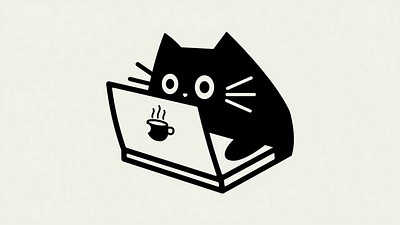 cat work brand branding cat coffee graphic design illustration logo logodesign logodesigns vector