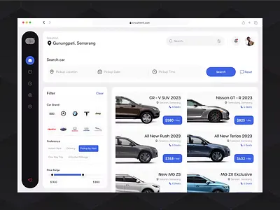 Circuit Rent - Car Rental Dashboard branding dashboard design graphic design illustration logo ui ux web design website