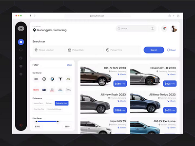 Circuit Rent - Car Rental Dashboard branding dashboard design graphic design illustration logo ui ux web design website
