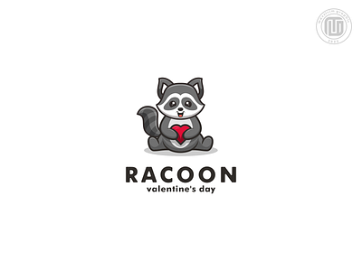 Cute Racoon Logo branding design graphic design icon illustration illustrator logo logo design logotype minimal vector