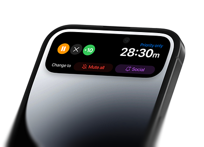 🔕 Mute Notifications – Dynamic Island app design appconecept appledesign design dynamicisland interactiondesign iosdesign liveactivity mobile app mobile design mobileui ui uidesign ux uxdesign widget