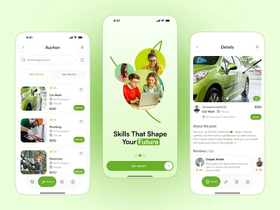 Freelance Marketplace App app app design app interfaces application ui clean design design freelance freelance app ui freelance marketplace freelance marketplace mobile app freelance mobile app login marketplace marketplace app mobile app on boarding ui ui ux design ux