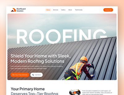 Roofing Website UI Design Landing Page b2b landing page minimal web design modern website radiyal roof cleaning roof install roof installation company roofing roofing clean roofing service roofing service prodvider roofing ui designer roofing website ui ui design usa roofing company web design web ui design website design