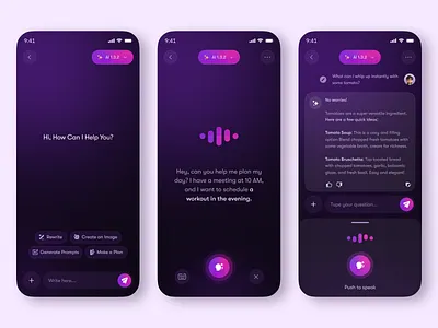 Chattie – AI Voice & Text Assistant UI ai chat app ai ux app app interface assistant best app design best ui chat chatbot conversational ui design messaging mobile mobile app design mobile ui design mobile ux ui ui ux design ux voice assistant ui