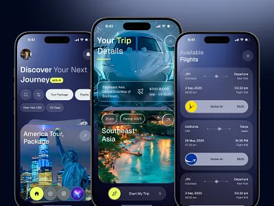 TripAI AI Travel Mobile App ai ai travel ai travel app ai travel app design app app design crm design flight booking interface mobile mobile app mobile appp smart travel app tourist app travel travel app travel app design ui ux
