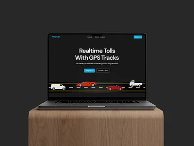Realtime Tolls With GPS - Website SaaS UI hero section design landing page design product design saas product ui design ux design website ui