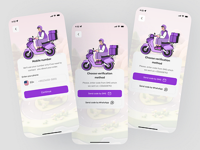 Fresh & Fast – Food Ordering Onboarding Screens app onboarding screen case study food app design food delivery food delivery app food delivery app ui mobile app design mobile delivery app onboarding screens order status tracking product design restaurant app design restaurant detail page ui ui design user onboard
