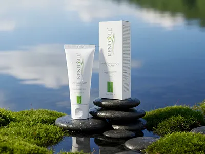 Kendall Anti-Dark Spot Cream Packaging Design box design brand identity branding design graphic designer illustration label design mockup packaging design packaging designer skincare branding structural design tube design visual identity