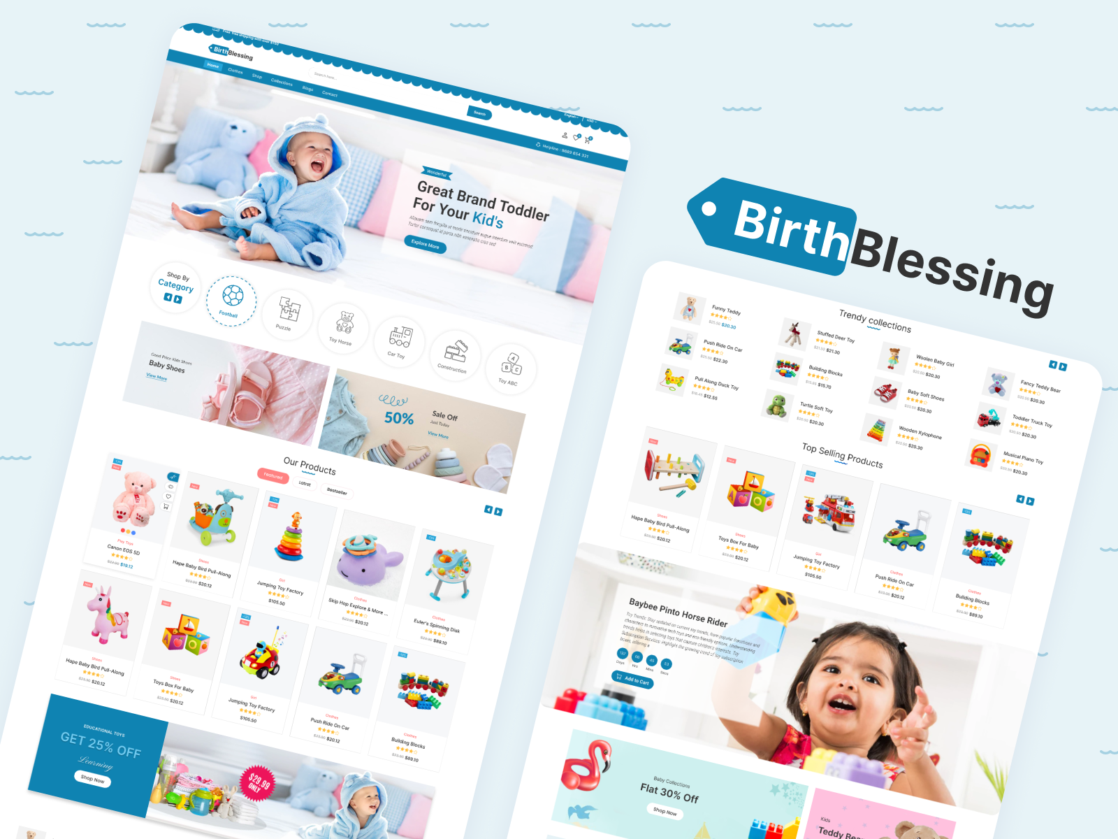 Example of 🛍️ Minime – Toy & Baby Shop UI Design