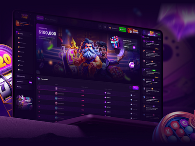 Casino Refer Page banner design betting casino casino app casino design casino interface casino ui casino web casino website casino website design gambling gambling refer invitation invite online casino refer refer page referral web design website