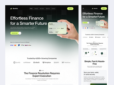 Banklio - Finance Website Design bank banking website design crypto landing page finance finance landing page finance website finance website design landing page design mobile wallet website oripio saas saas landing page saas website page trading website ui design wallet wallet website design web web design website design