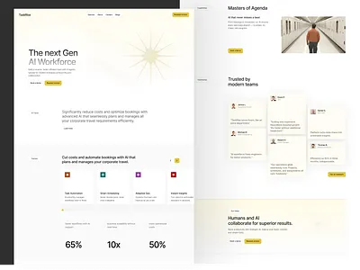 TaskRise — The Next-Gen AI Workforce aitools aiworkforce design landing page nextgenai productivitytools saasdesign taskautomation uidesign uxdesign web web design webappdesign webdesign website