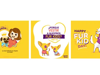 KOTTO - Social Media Illustrations adobe illustrator branding concept content design dogs graphic design illustration illustrator pets social media vector