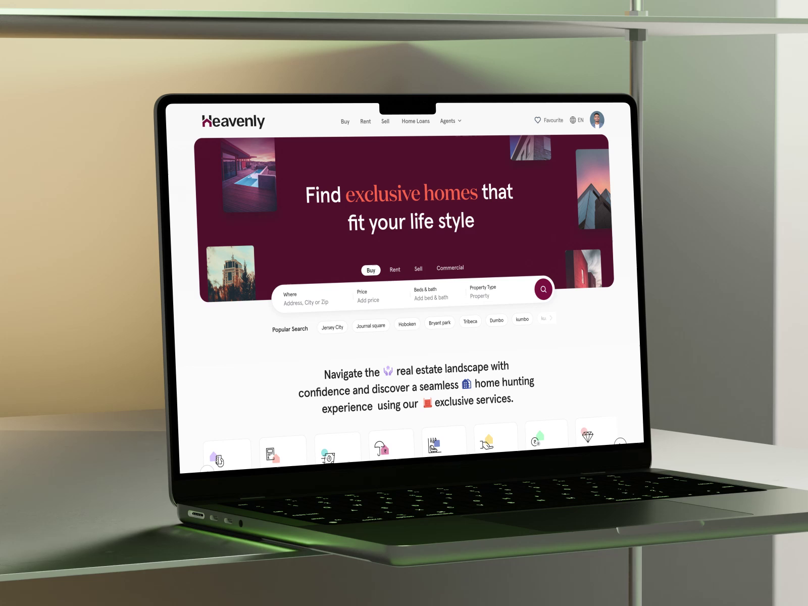 Example of Real Estate Website Design & Development
