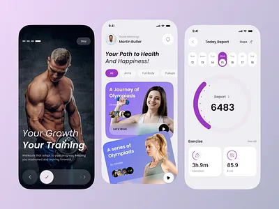 AI-Powered Health & Fitness Tracker App ai ai app app design diet tracking app fitness fitness app fitness app ui fitness club fitness tracker habit tracker app health app health tracker app healthcare app medical health mobile mobile app tracker mobile app ux wellness mobile app workout plan